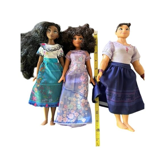 Set of 3 Disney Encanto Luisa, Mirabel & Isabel Dolls 11" No Shoes - Picture 2 of 13